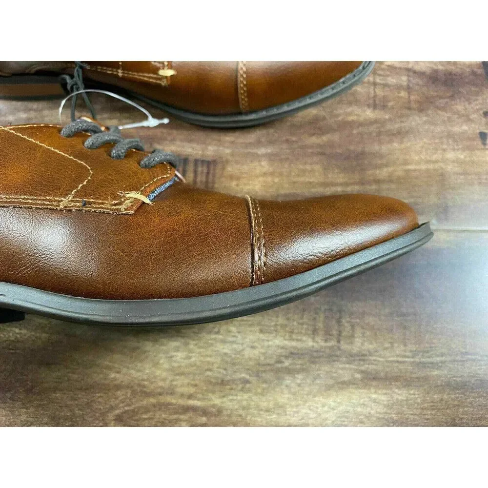 London‎ Underground Boys Dress Shoes Oxford Lace up Brown School Dance 3.5